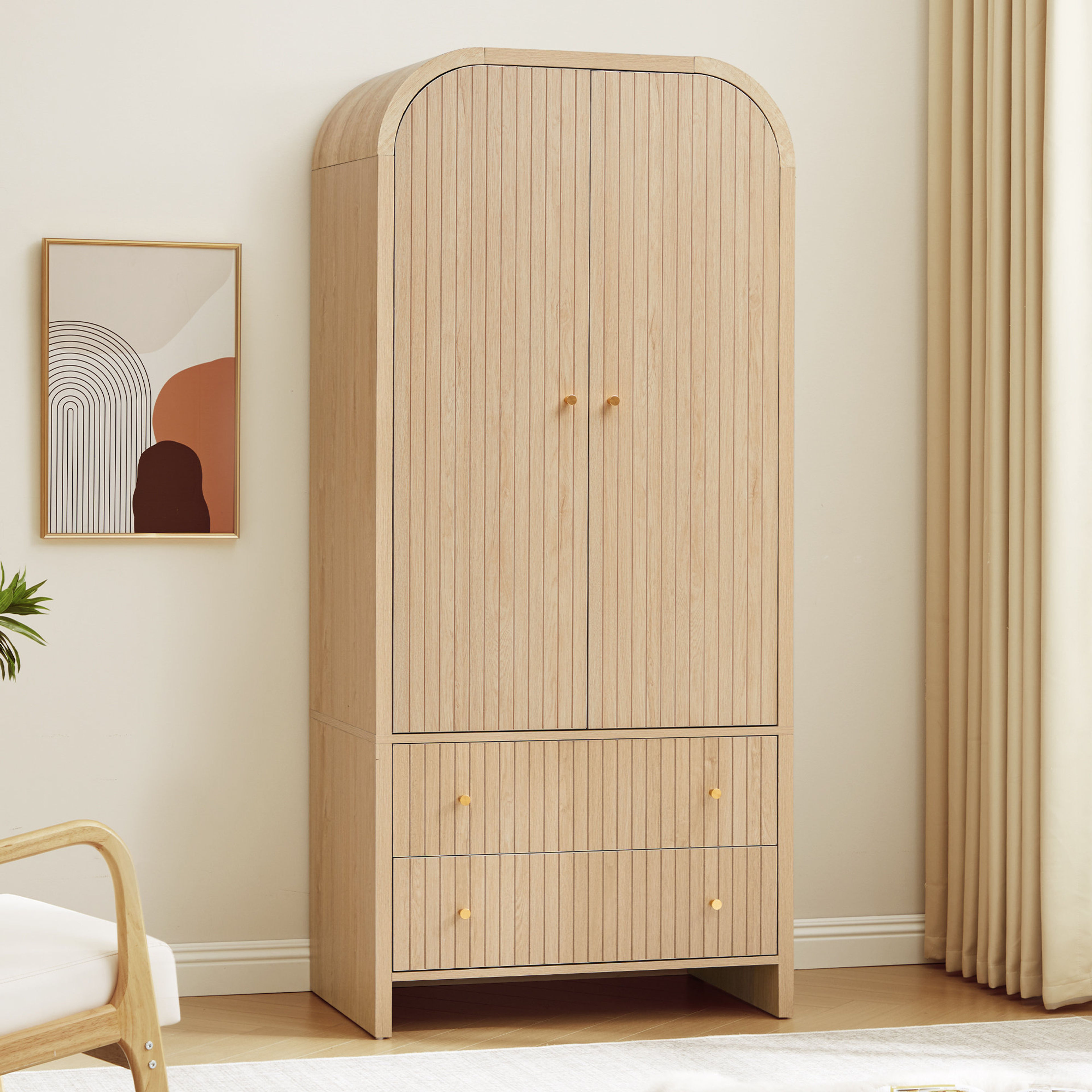 Ebern Designs Armoire Wardrobe - Stylish Bedroom Storage