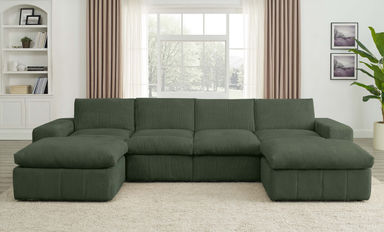 Tondreau 6 - Piece Corduroy Sectional