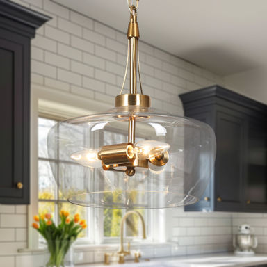 Hannahs 3-Light Medium Dome Kitchen Island Pendant Light