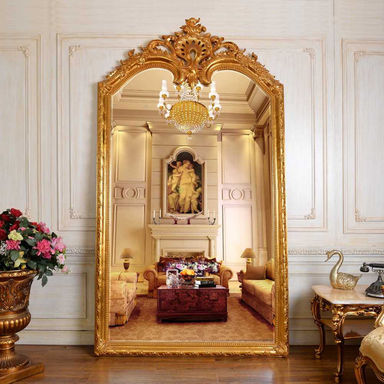 Arch Solid Wood Rectangle Mirror