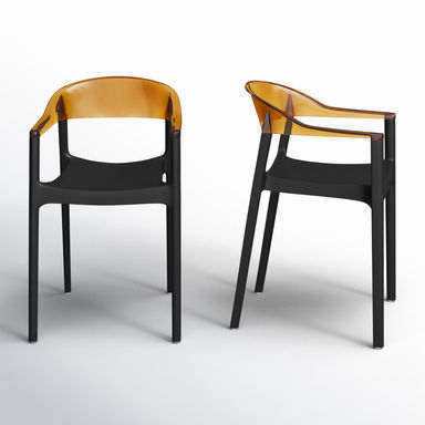 Stella Stacking Patio Dining Armchair (Set of 2)