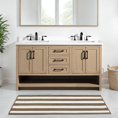 Wellsville 55" Double Bathroom Vanity Set