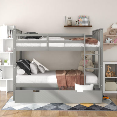 Asdulah Full Over Full Standard Bunk Bed by Harriet Bee