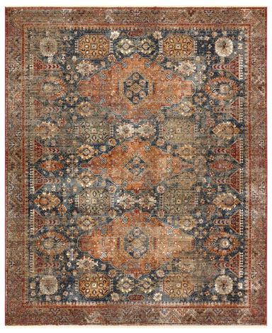 Finnuala Soft Power-Loomed Oriental Area Rug with Distressed Medallion by Jaipur Living