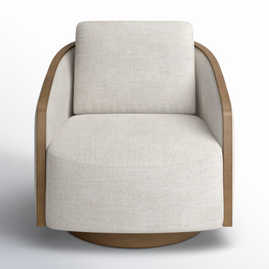 Nieve Upholstered Swivel Barrel Chair