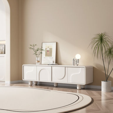 Modern TV Stand Cabinet With 4 Doors