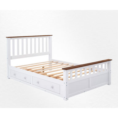Leshunda Wood Platform Bed With Drawers