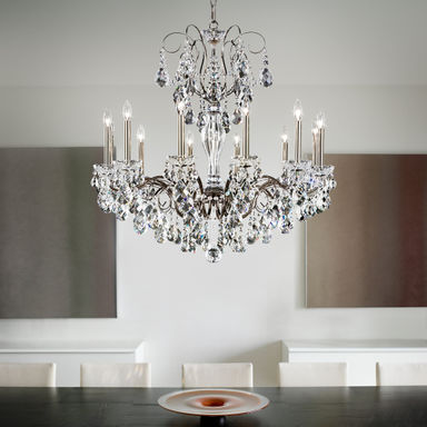 Schonbek Sonatina 10 - Light Candle Style Classic / Traditional Chandelier with Crystal Accents | Wayfair