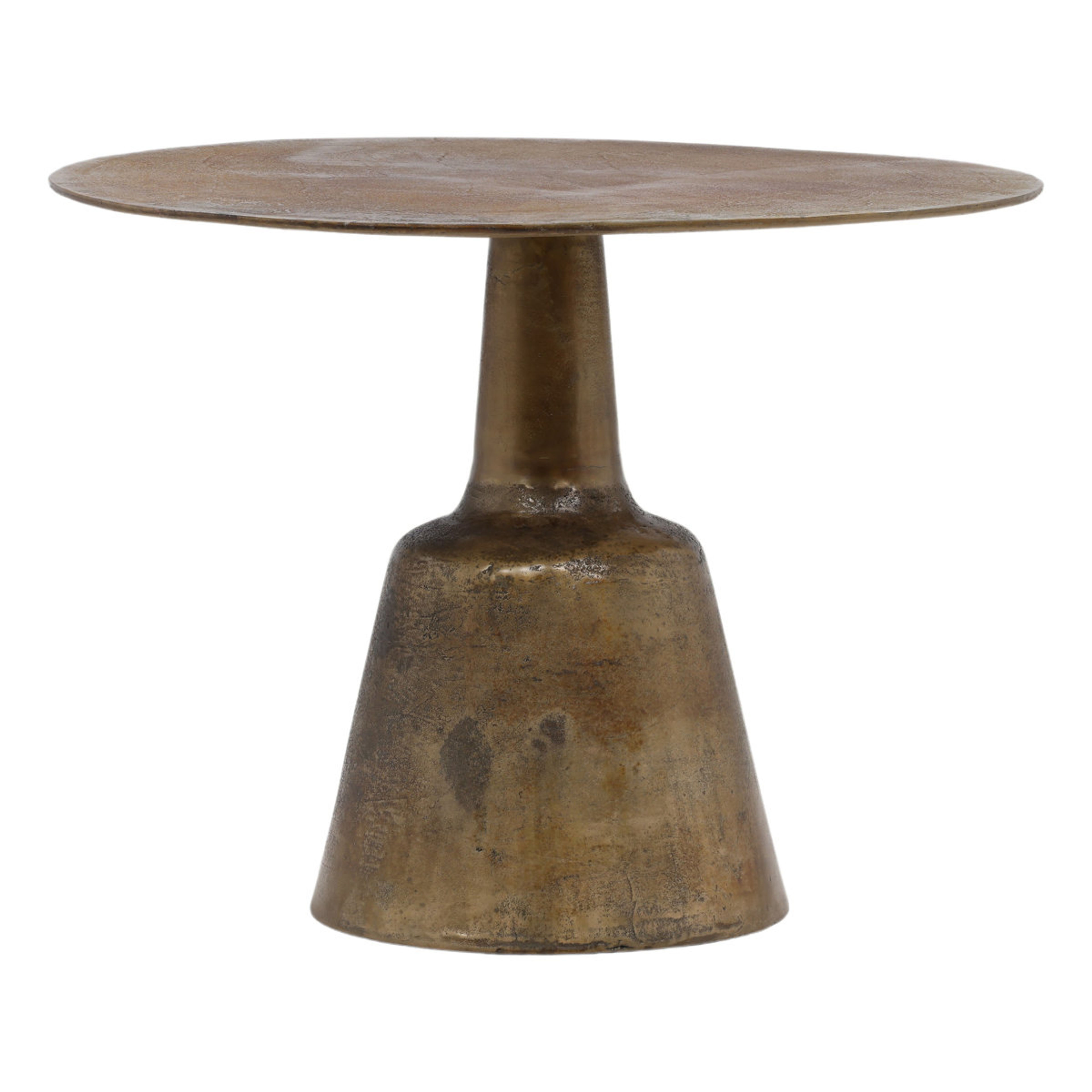 Golbez 32-Inch Round Antique Brass Bistro Table | Dovetail
