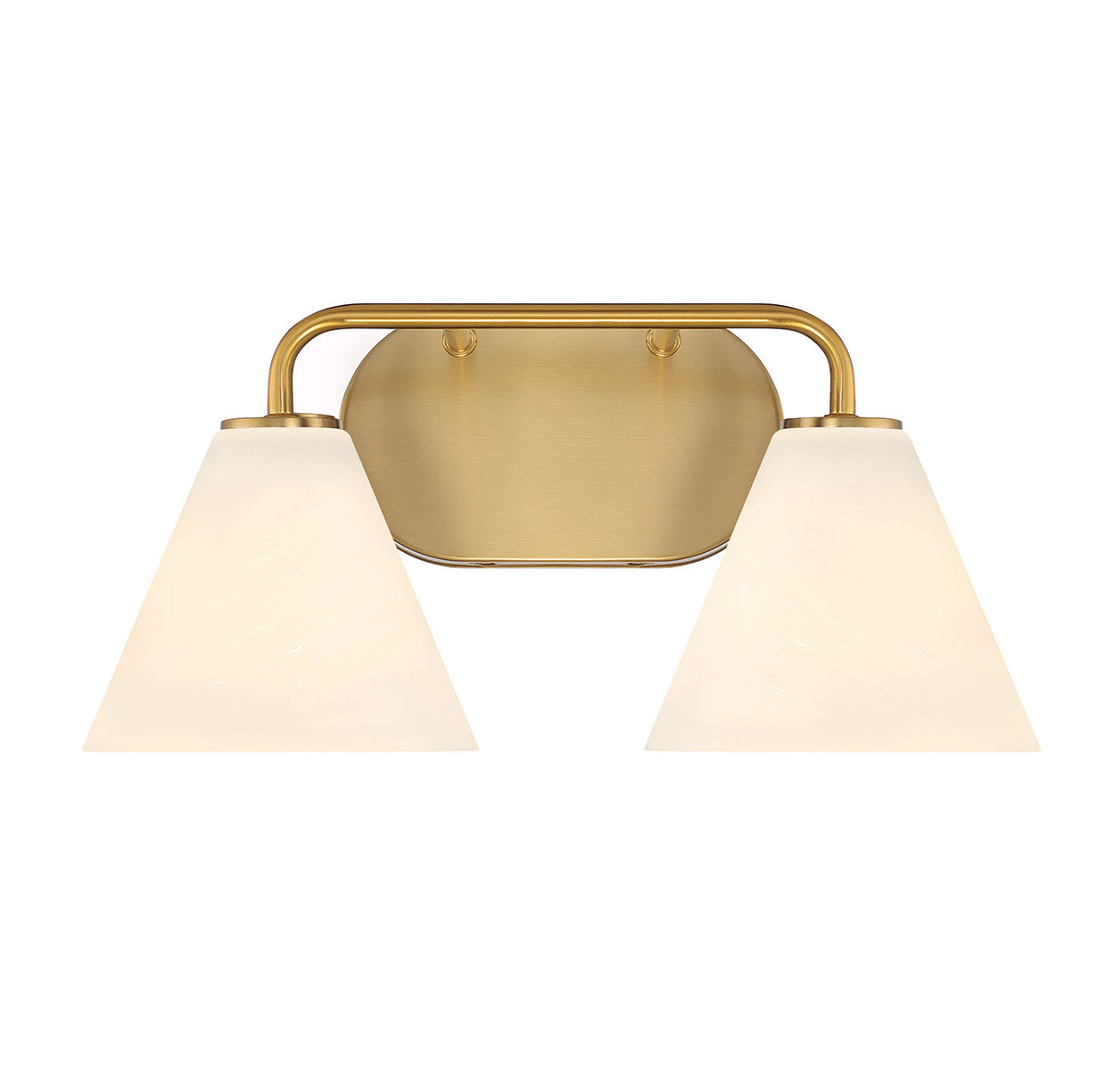 Mercer41 Falbo 2-Light Warm Brass Bathroom Vanity Light