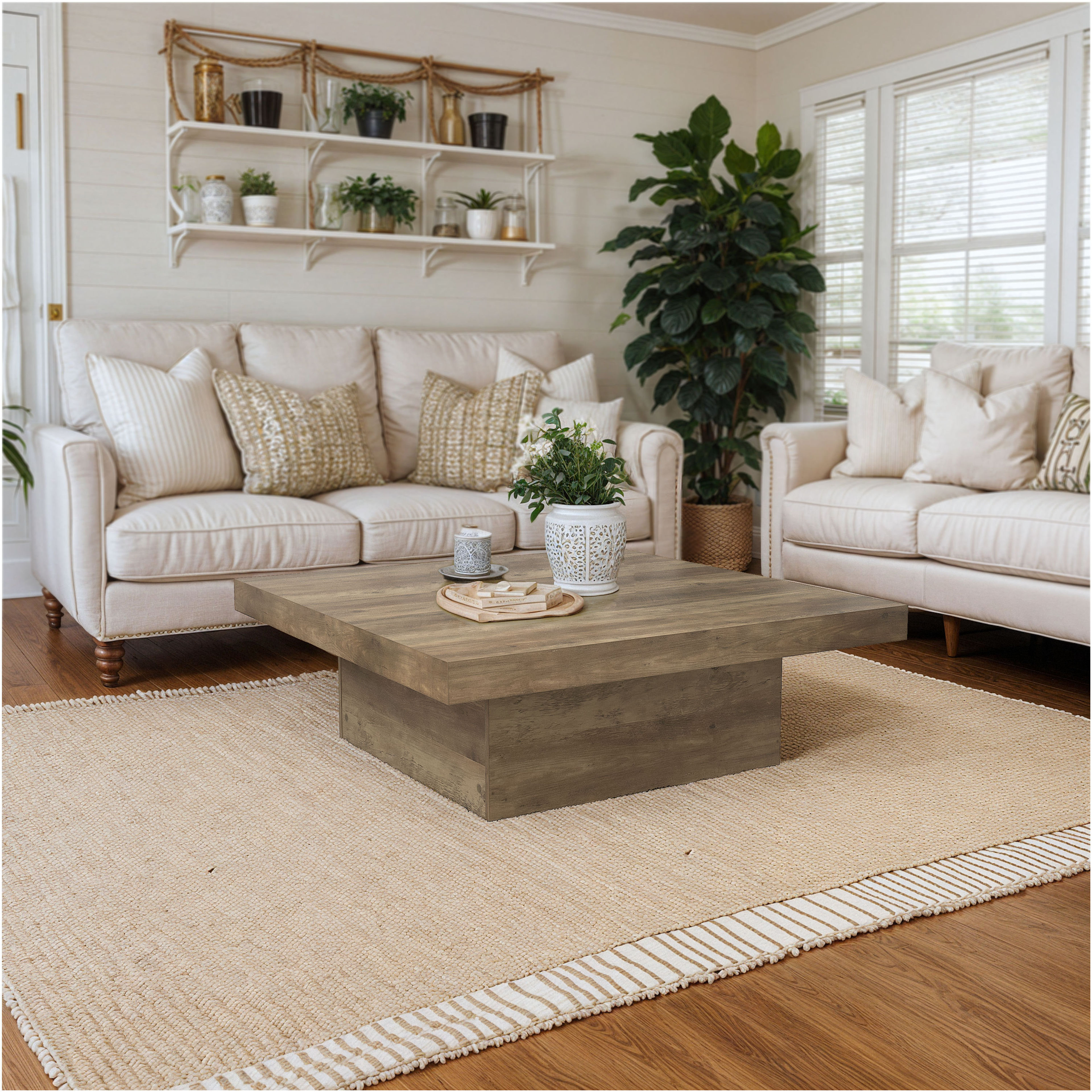 Wade Logan Caomhan Block Coffee Table - Modern Living Room Essential