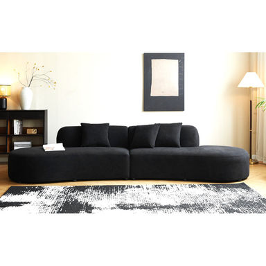 132.3'' Wide half moon design curved sofa