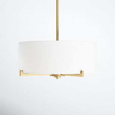 Perth 4 Light Metal Dimmable Drum Chandelier