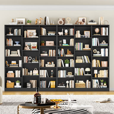 74"H X 59"W Large Wood Storage Bookcase