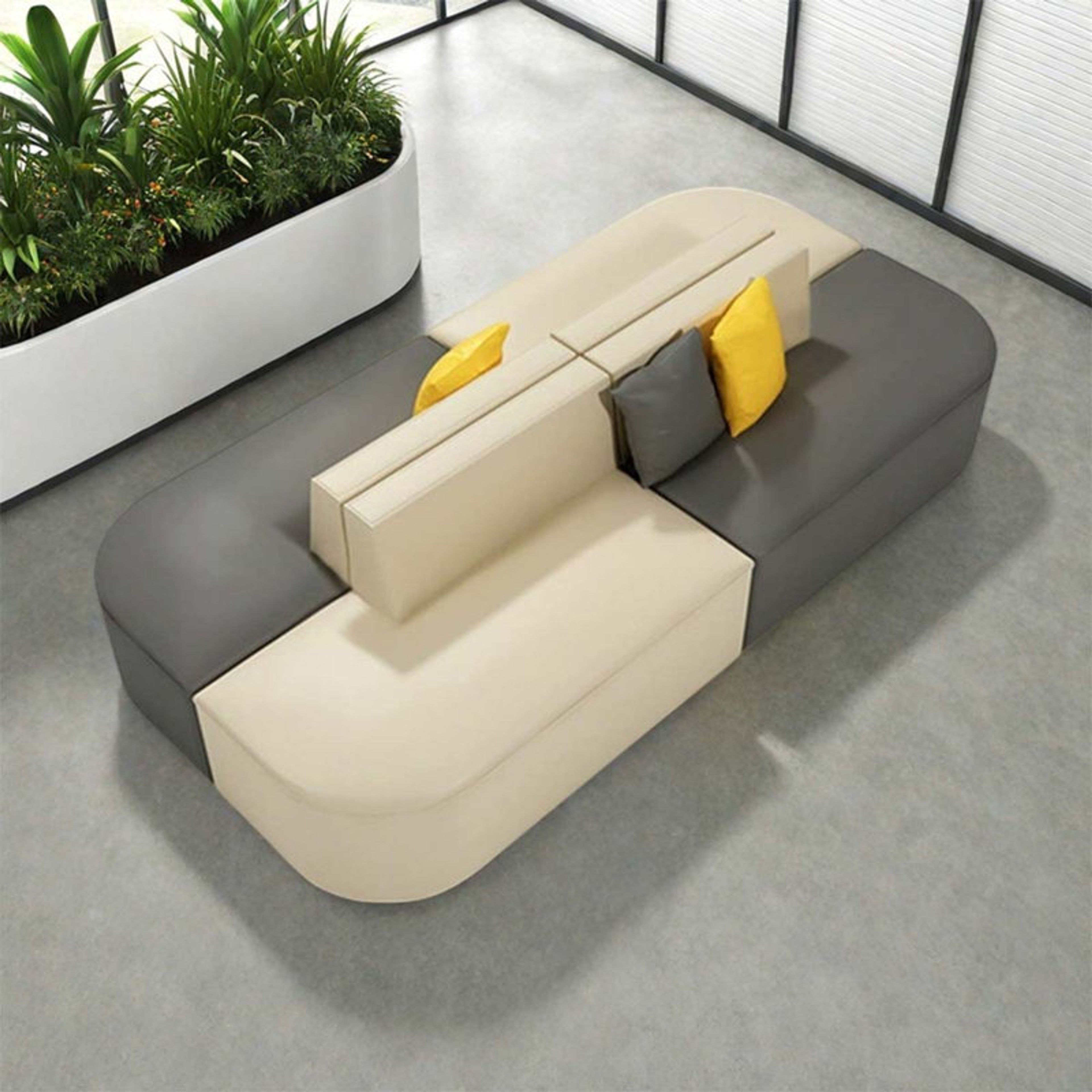 Versatile Double-Sided Reception Sofa | Modern Casual Comfort