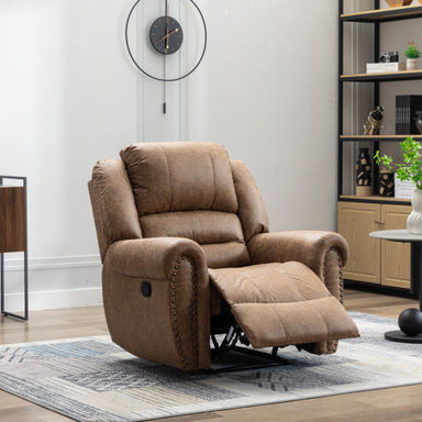 Chemika 40.9'' W Classic Super Soft Padding And Oversize Manual Recliner With Rivets