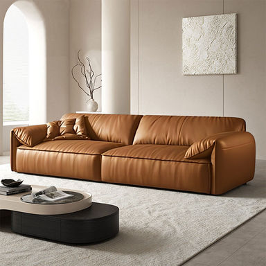 Hike Out Nature 110.24" Genuine Leather Modular Sofa cushion couch | Wayfair