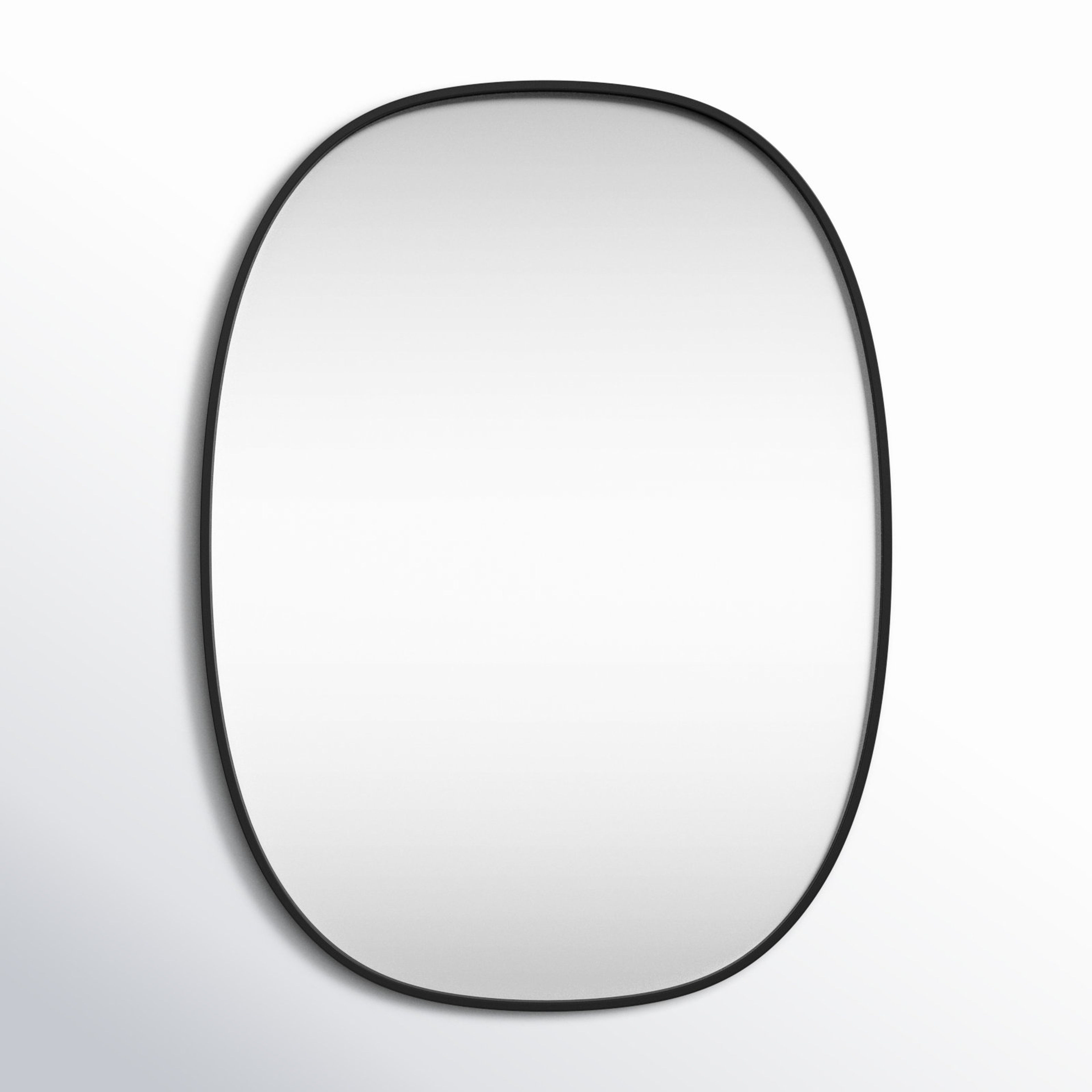 RE/FINE Sabine Curved Oval Metal Wall Mirror - Modern Decor