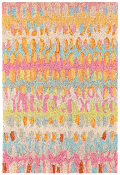 Paint Chip Confetti Hand Micro Hooked Wool Rug