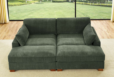 Mordecai 90'' Corduroy Sleeper Sofa