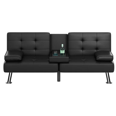 Abbigale 65.8'' Faux Leather Reclining Sleeper Sofa