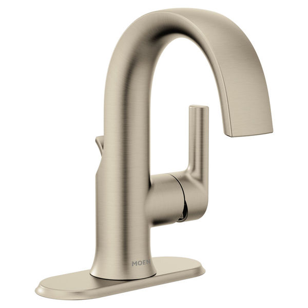 Doux Single-Hole Bathroom Faucet with Drain