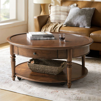 Alcott Hill® Nikolaus 39.5"W Traditional Solid Wood Base with Caster and Storage Coffee Table & Reviews | Wayfair