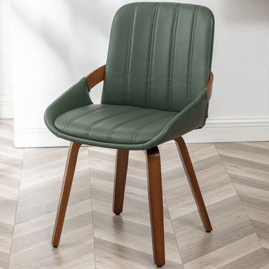 George Oliver Home Office Chair - Upholstered Faux Leather Back Desk Chair, Ergonomic Executive Chair with Lumbar Support & Reviews | Wayfair