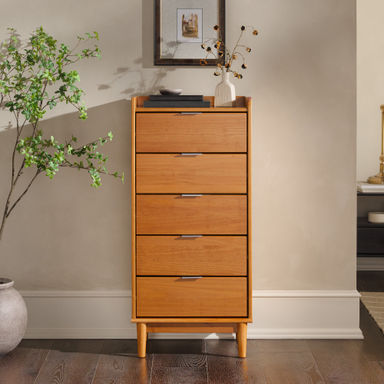 Gheorghe 5-Drawer Solid Wood Dresser