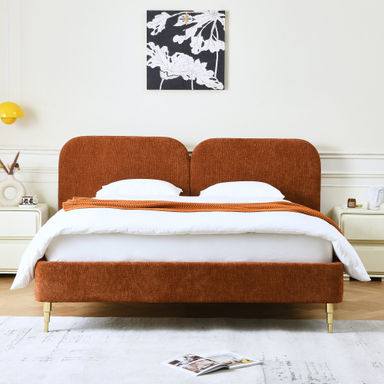 Willma Upholstered Platform Bed Frame and Headboard