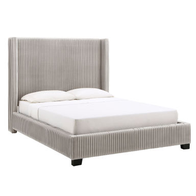 Kingstown Home Vita Upholstered Pleated Wingback Bed & Reviews | Wayfair