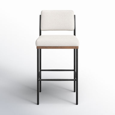 Popovich Upholstered Counter Stool with Metal Frame