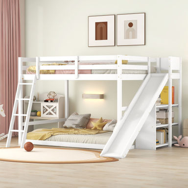 Harriet Bee Ikeoluwa Full Over Full Bunk Bed with Shelves by Harriet Bee & Reviews | Wayfair