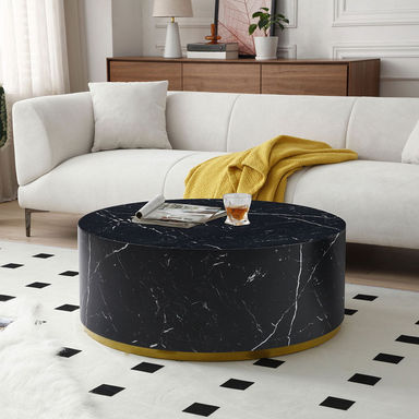 Round Cocktail Table with Manufactured Wood Table Top