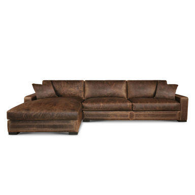 Downtown Cowboy Leather 2 - Piece Chaise Sectional