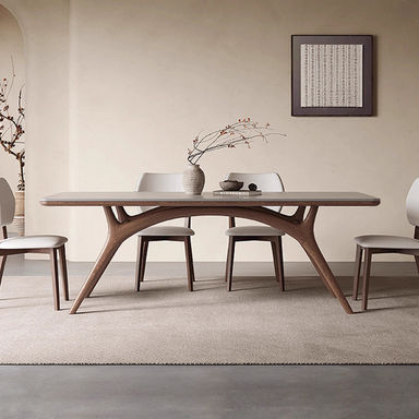 ASS Comfort Zone White cream style Nordic rectangular rock table & Reviews | Wayfair