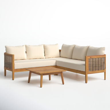 Birch Lane™ Abbeygail 4 Piece Sofa Seating Group with Cushions & Reviews | Wayfair
