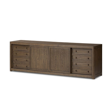Millwood Pines Fuaad Media Console-Fawn Oak | Wayfair