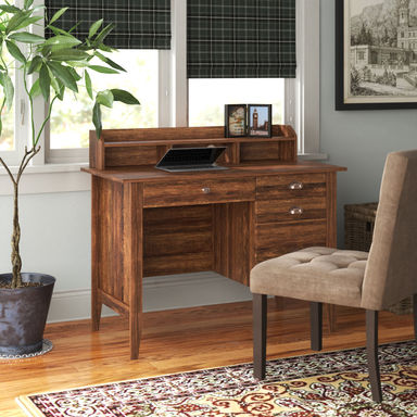 Andover Mills™ Hambrook 47.2" W Writing Desk with Hutch, All-in-One Computer Desk with File Drawers & Reviews | Wayfair