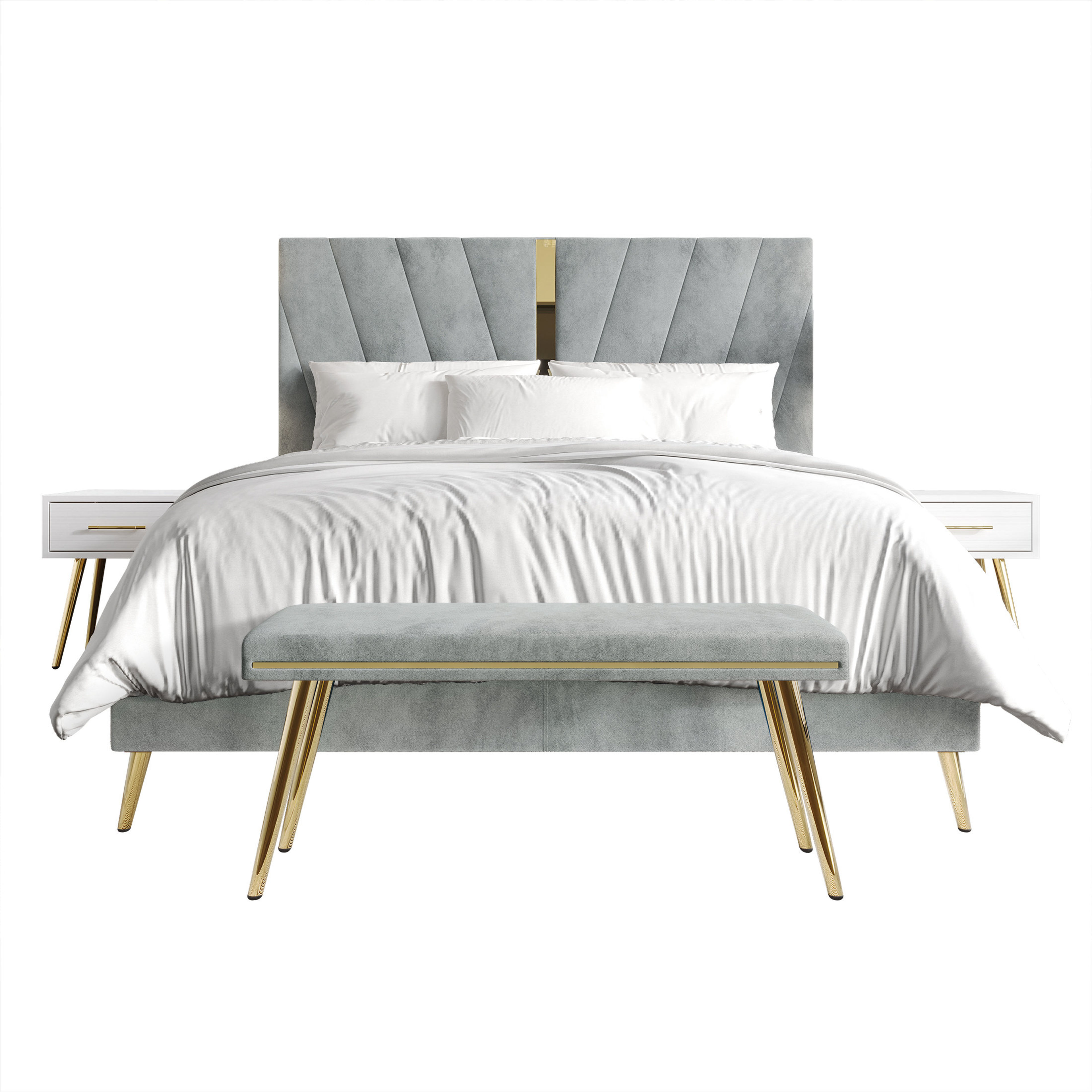 Mercer41 Lakeysa 4 Piece Bedroom Set - Stylish Furniture