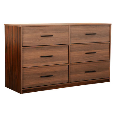 Spacious Wood Frame Dresser with 6 Large Fabric Drawers Drawers for Bedroom, Living Room, Closet, Hallway, TV Stand, or Toy Chest Use