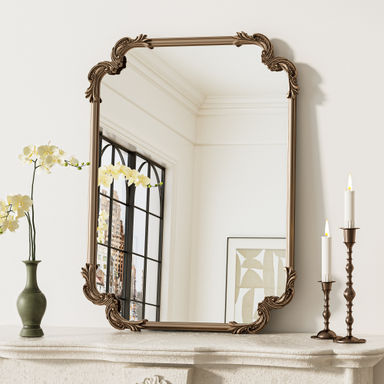 Charlton Home® Genan Accent Mirror Rectangle Decorative Wall Mirror Vintage Mirror & Reviews | Wayfair