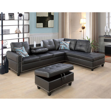 Adebisi 3 - Piece Faux Leather Sectional