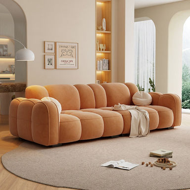 French Cream Style Modern Simple Sofa 82.68'' Upholstered Sofa