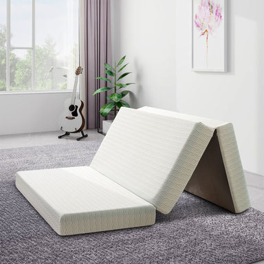 Driffield Tri-fold 6'' Memory Foam Mattress, Portable Folding Murphy Bed Mattress with Washable Cover