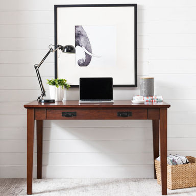 Hutsonville Creek Solid + Manufactured Wood Laptop Desk in Mission Oak