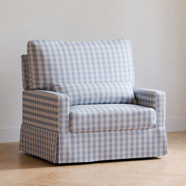 Namesake Crawford Pillowback Chair and a Half Upholstered Swivel Glider | Wayfair