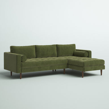 Napa 104.5" Velvet Sectional Sofa