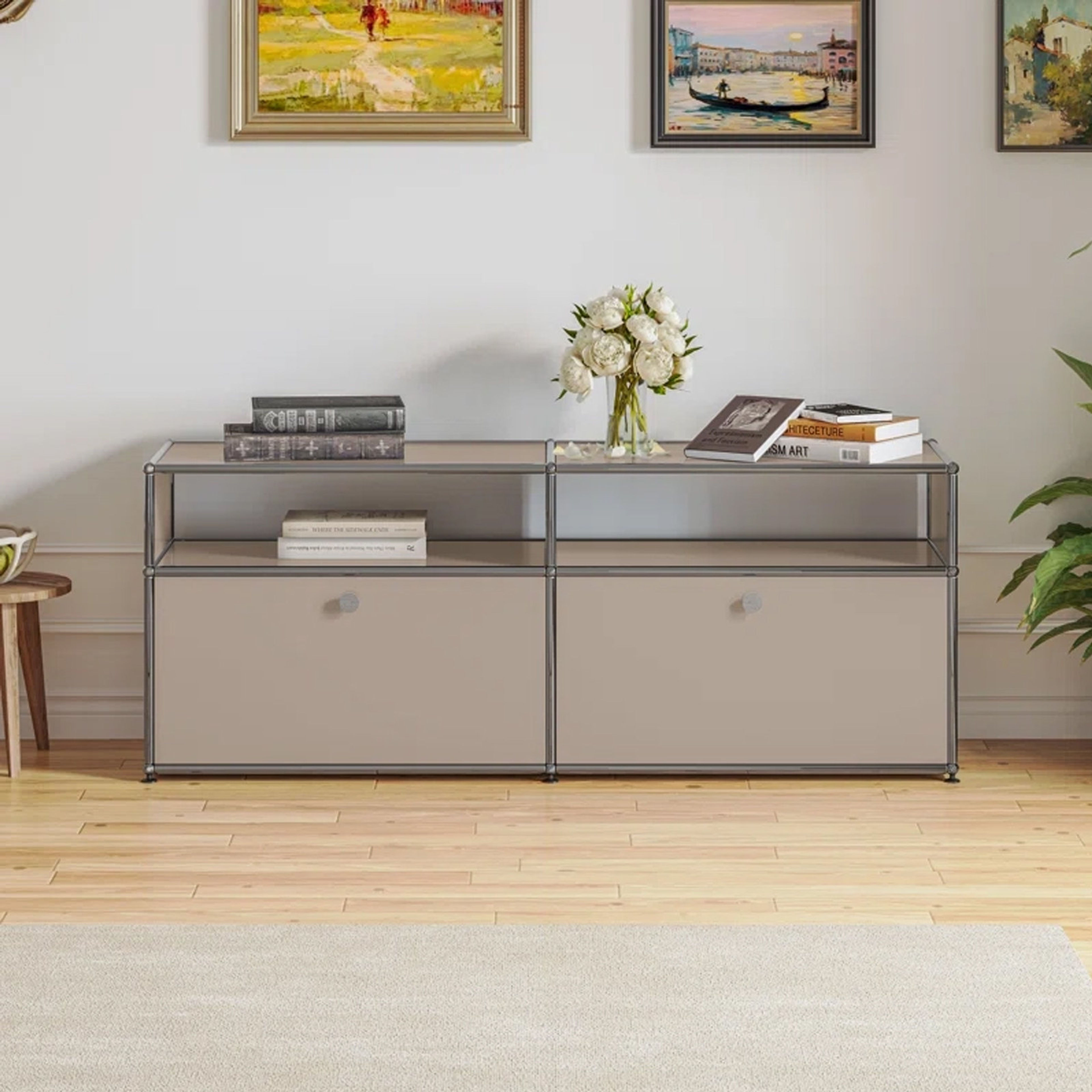 Latitude Run Storage Bedside Table with Drawer - TV Sideboard & Cabinet