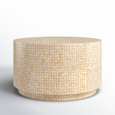 Joss & Main Denn Drum Modern Shell Finish Coffee Table & Reviews | Wayfair